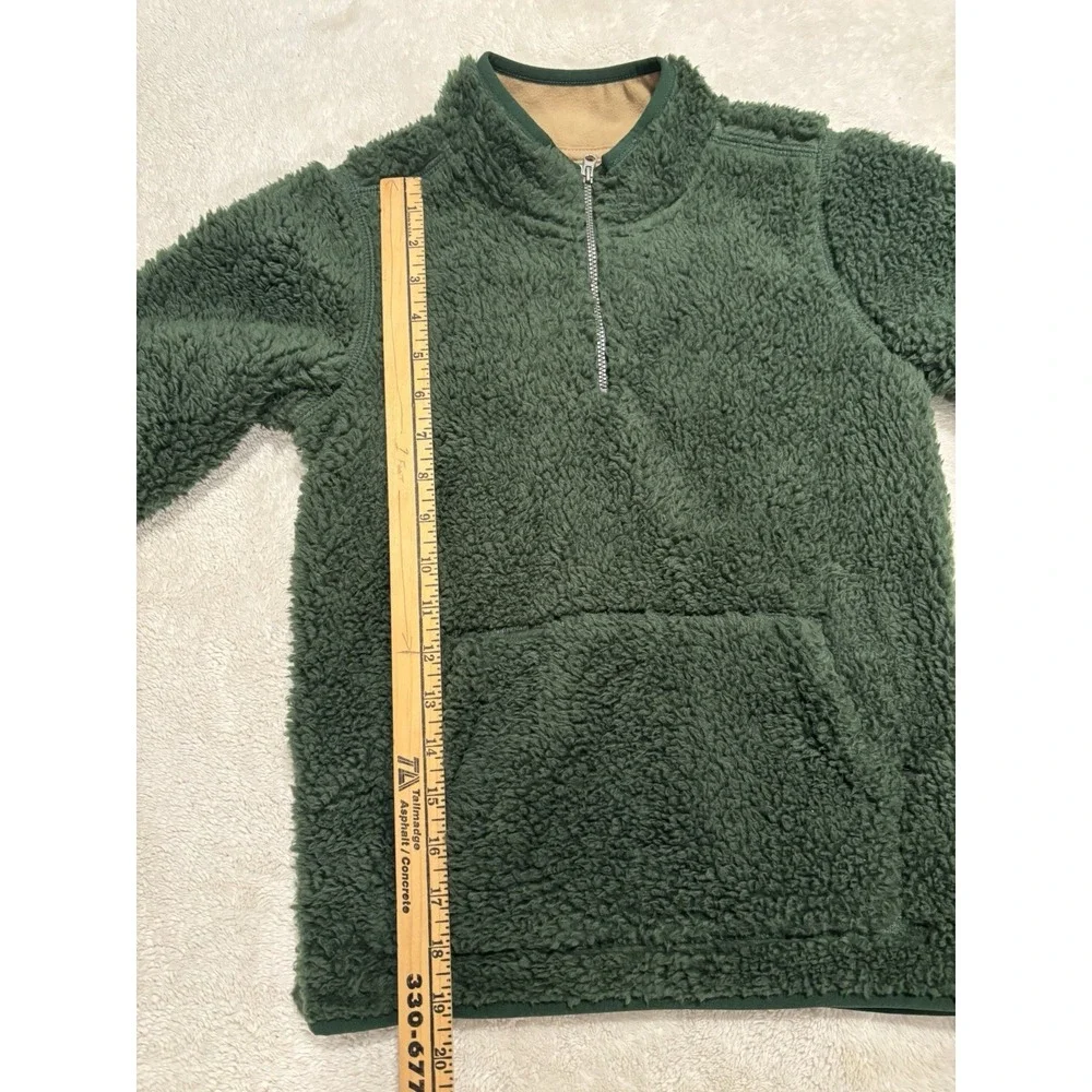 TWO‎ Carters Blue & Green Quarter Zip Sherpa Pullover Long Sleeve Sz 8 NWT